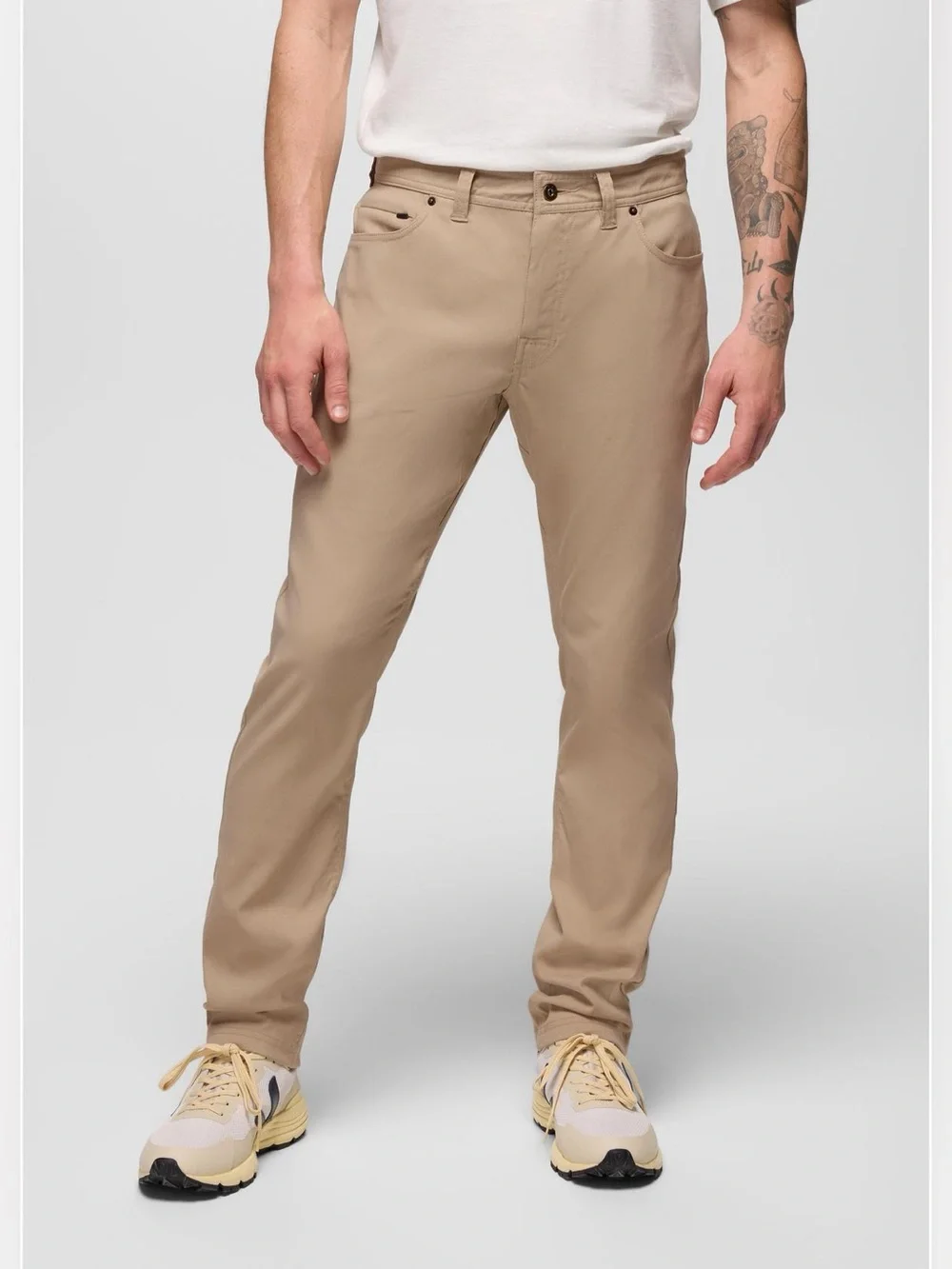prAna Stretch Zion 5 Pocket Slim Pants Men’s 34x30 Tan Hiking Outdoors